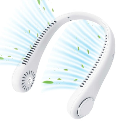 Hands-Free Bladeless Neck Fan - 3 Speed USB Rechargeable Portable Personal Fan for Indoor & Outdoor - Perfect Gift for Men, Women, Mom & Dad