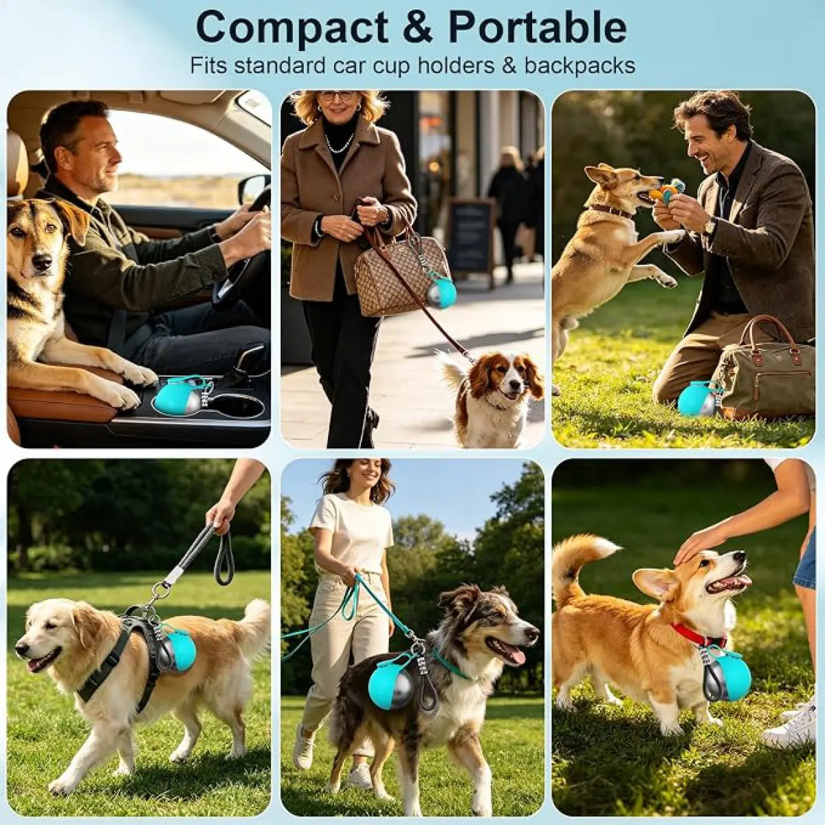 Ultimate 2-In-1 Portable Dog Water Bottle & Bowl - 10Oz Stainless Steel Travel Dispenser, No-Spill Leak-Proof Design for Hiking & Adventures!