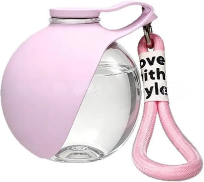 Ultimate 2-In-1 Portable Dog Water Bottle & Bowl - 10Oz Stainless Steel Travel Dispenser, No-Spill Leak-Proof Design for Hiking & Adventures!
